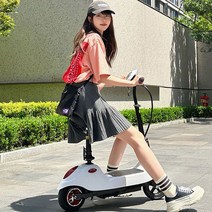 딥나우 미니 전기 자전거 초경량 24V, 24v 블랙 15-20km