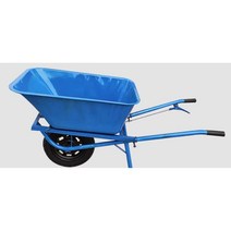 농업용 운반차 농사용 카트 수동 구르마 일륜차 대차, 버킷있는 단일 솔리드 휠, 1개