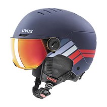 우벡스 주니어 아동 헬멧 2223 uvex rocket jr. visor navy-red stripes mat
