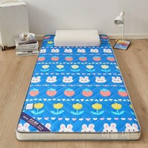 침대 맞춤형 매트리스 쿠션 가정용 다다미 매트 학생 기숙사 싱글 두꺼운 침대매트, 딸기토끼-9cm(올시즌항균)