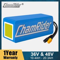 전동킥보드배터리 ChamRider 36V Ebike 배터리 48V 20A 30A BMS BaFang 500W 700W 18650 21700 셀 리튬 팩 자전거 전기 스쿠터, CHINA, Samsung 36V17.4AH