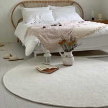 바솔트홈 아쿠아 원형 방수러그 먼지없는 여름 사계절 카페트 물세탁 아이방러그 거실매트 국내산 3size