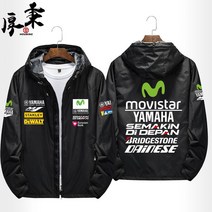 YAMAHA MoToGP 바이크 바람막이 레이싱슈트 바이크자켓 남녀공용, 블랙 - (1)