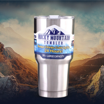 록키마운틴 900ml 대용량 스테인레스 텀블러, 텀블러 단품+손잡이