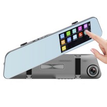 룸미러블랙박스 후방카메라 가성비 2채널 듀얼 렌즈 터치 스크린 자동차 카메라 DVR 백미러 대시 캠 레코더, 01 Single camera_02 16G
