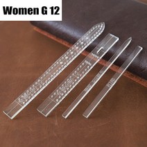 가죽공예공구세트 치즐 목타가죽 공예 도구 투명 아크릴 시계 스트랩 템플릿 홈 DIY 용품 금형 남녀, 09 WOMEN-G12-1SET