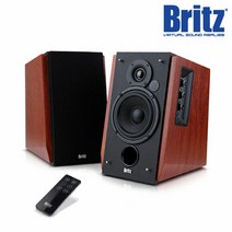 브리츠 BR-1700BT 2채널 블루투스 북쉘프 스피커 Hi-Fi 컴퓨터용 PC용 스마트폰 연결 66W 고출력