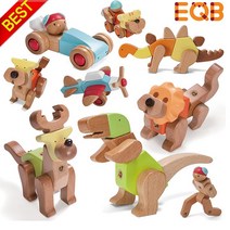 EQB 나무 장난감 원목교구 블럭, 다이노 메가세트