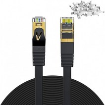 30m Veetop LAN케이블 CAT7카테고리-7고속 10Gbps/750MHz RJ45플랫 이더넷 STP PS4 PLC ADSL회선 CATV회, 1