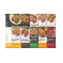 바르닭 직화그릴 닭가슴살 스테이크 10종 1세트 (총 10팩)