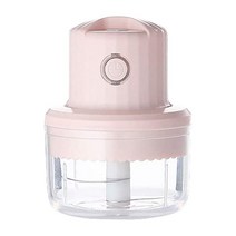 음식물처리기웰싱 캐리어음식물처리기 150Ml 전기 마늘 쵸퍼 미니 푸드 프로세서 프레스 양파 쵸퍼 사수 휴, 02 분홍색