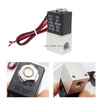 솔 밸브 솔레노이드 1/4 인치 1/8 DC 12v 24v v 상시 폐쇄 형 다이렉트 작동 공압 고온 물 공기 가스 용, [02] 1/4
