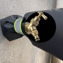 외부 수도 동파방지 커버 보온덮개 파우치 주머니 찍찍이 야광위치표시, 단품