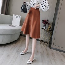 슬림핏 스커트 가랑이 봄가을 OL 오피스 하프기장 엄브렐러 스윙 2653392191