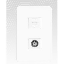 스위치 일자형 인터넷 통신 TV 콘센트 리모델링 하우스 랜선, 1개