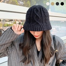 (주원마켓)꽈배기 뜨게 벙거지모자 4color / 니트벙거지