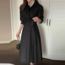 악녀일기 올리비아 랩 플리츠 원피스