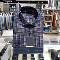 [예작]남성정장와이셔츠 멀티너티브체크 프린트 슬림핏 긴팔셔츠 (YJ0FBS930NY)