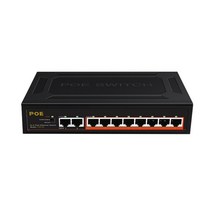 이더넷 네트워크 스위치 terow 10 poe 고속 8+2 poe (내부 전원번개 보호vlan 분리 포함) 93w ieee 802.3af 인터넷 허브, 검은색