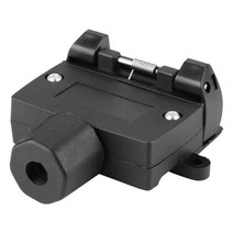 차량 발전기 트럭 7 핀 플라스틱 트레일러 세미 플러그 소켓 배선 커넥터 어댑터 부품, 없음