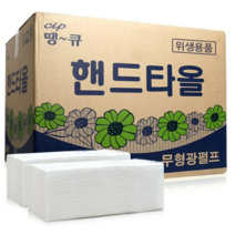 땡큐 무형광 펄프 핸드타올, 1000개입, 4개