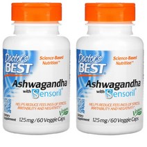 닥터스베스트 아슈와간다 Sensoril 125mg 60정 Doctors Best Ashwagandha, 2개