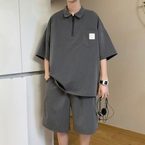 켈리 반집업 반팔 반바지 세트 남녀공용