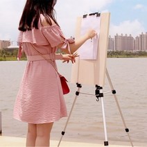 휴대용 접이식 알루미늄 이젤 전시용삼각대 (실버)/1282530