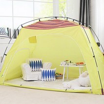 난방텐트 방한 보온 침대 실내용 방풍 외풍차단 따뜻한집 바닥난방텐트 1인용 2인용, 라임 (2~3인용)