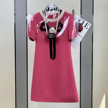 핫핑크 프렌치 반팔 플라워 여름 미니 원피스 정장 결혼식 키작녀 오피스룩 하객룩 p3