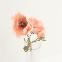 메종드노르딕 프리미엄 꽃 조화 2p, 양귀비 연핑크