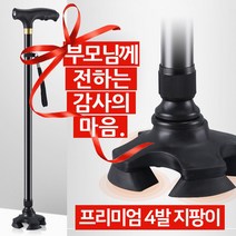 시나브로 프리미엄 초경량 노인용 지팡이 의료 경량 4발 사발 사족 접이식 어르신 할머니 할아버지 효도 선물 패션, 네발 지팡이B