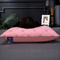 조선호텔베개 마이크로화이바 더블 G 절묘한 자수 바운스 백 베개 숏 부드러운 편안한 침실 침대 수면 5 성급 호텔 홈 성인, a04+High pillow