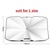 햇빛가리개 GREAT WALL HAVAL H6 H9 M6 F7 F7X POER WEY Car Sunshade Umbrella Windshield UmbrellaCustomize F, [02] For HAVAL Black L