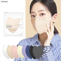 에어힐 국산 여름용 써멀본드 라이트핏 새부리형 마스크 컬러 중형 50매, 베이지