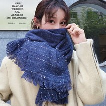 SINPAID 여성 가을 겨울 봄 머플러 스카프 목도리 숄 니트 마후라 털 롱