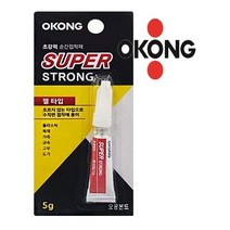 오공 슈퍼 스트롱 순간 접착제 젤타입 5g/오공 순간접착제, 1개