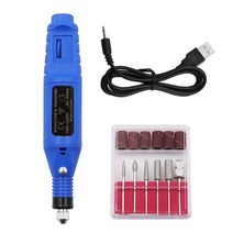 미니그라인더 소형 전동 조각기 usb electric nail drill 핸드 연마기, 푸른