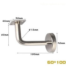 스텐난간대 유리 안전 스테인레스계단 난간 스테인레스 스틸 계단 난간 브래킷 강한 벽 지원 핸드 레일 내, 03 60 mm x 100 mm