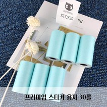 나스토니아 스티커제작기계 휴대용 블루투스 네임 이름 스티커 미니 라벨기 프린터 기계 출력기 라벨링기, 스티커용지(30롤)