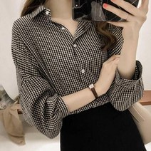 여대생 개강룩 코디법 귀여운 체크 셔츠 데일리 패션