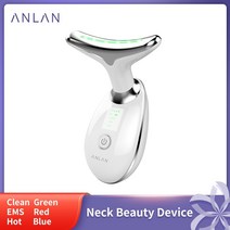 목주름관리법 anlan neck face beauty device 3 색 led 광자, 콤보 팩 b