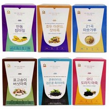 스틱형 식사대용식 안동 참마밀 검은콩 도라지 13포 음료비타500 칡즙 배즙 건강식품 과일음료 식혜 홍삼음료 마죽 건강주스 생과일쥬스 사과즙 음료수팩 미숫가루 비타민음료 과일즙 과채주스 과일주스 건강즙, SJ 표고송이 버섯마죽13포