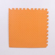 요가 매트 12Pcs 스포츠 보호 체육관 30*30Cm Eva 잎 곡물 바닥 휘트니스 미끄럼 방지 접합 러그 Thicken Shock Room Workout, 4개, 주황색