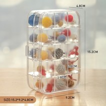 미니피규어장식장 전시장 아크릴진열장 계단 보관함 굿즈 정리함 휴대용 아크릴 반지 디스플레이 여성 보석, 01 30 grids