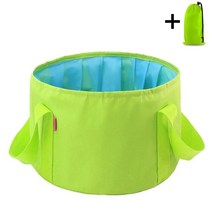 Golone 15L 접이식 발 세면대 휴대용 내구성 캠핑 물통 접이식 여행 여행용 세면대 운반 가방 포함, green