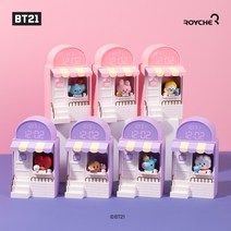 BT21 탁상 시계 카페 모형 LED 디지털 알람 명품 무소음 전자 미니 치미 타타 쿠키 코야 알제이 망 슈키 토끼 하트 강아지 레트로 집들이 선물 인테리어 소품 이케아 다이소, BT21 마이리틀버디 카페모형 탁상시계 코야(1)