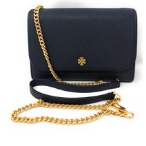 Tory Burch Emerson 체인 지갑 크로스바디 네이비 네이비 블루