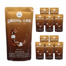 편의점 파우치 커피 아이스 아메리카노 스위트 블랙 얼음커피 봉지 냉커피 사무실 캠핑 액상 원두 230ml10, 블랙커피 230ml 10팩