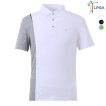 LPGA 남성 스윙라인 컬러배색 제에리 티셔츠 L192TS118P